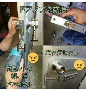 ドアノブの交換